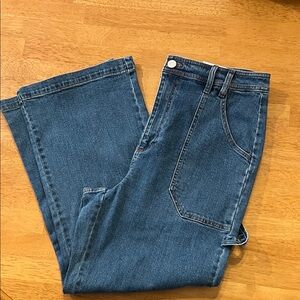 NWT wide leg cropped jeans with stretch